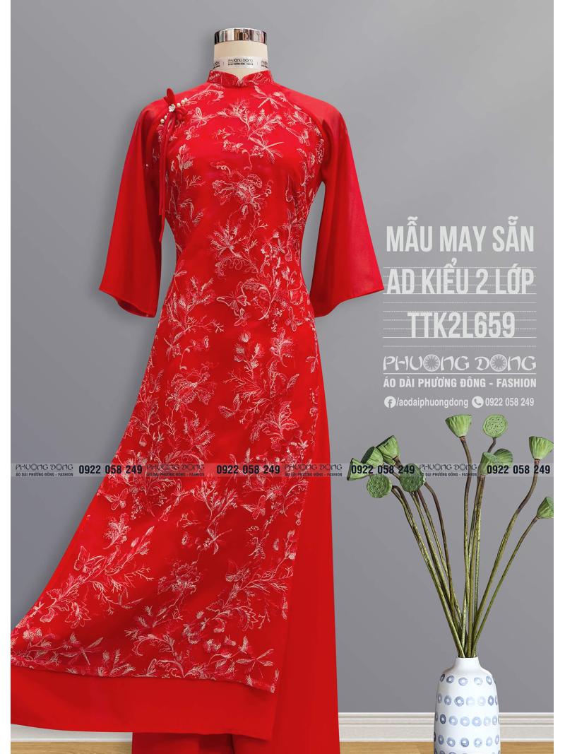 Áo Dài Phom Trẻ 2 Lớp 4 Tà TTK2L659